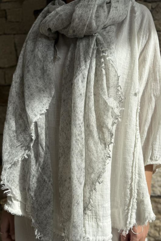 Speckled Rustic Scarf Grey